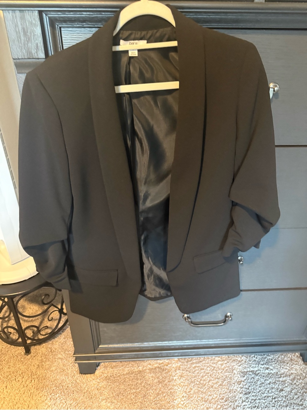 Bar III Black Shawl Collar Blazer